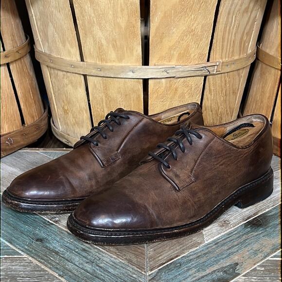 Frye Jones Burnished Brown Leather Lace-Up Derby Oxfords Shoes Mens Size 11 main image 7